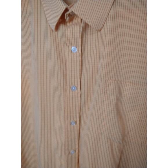 Croft&Barrow Men's XL Shirt Orange Check Short Sleeve Button Front Pocket Casual - Picture 5 of 7